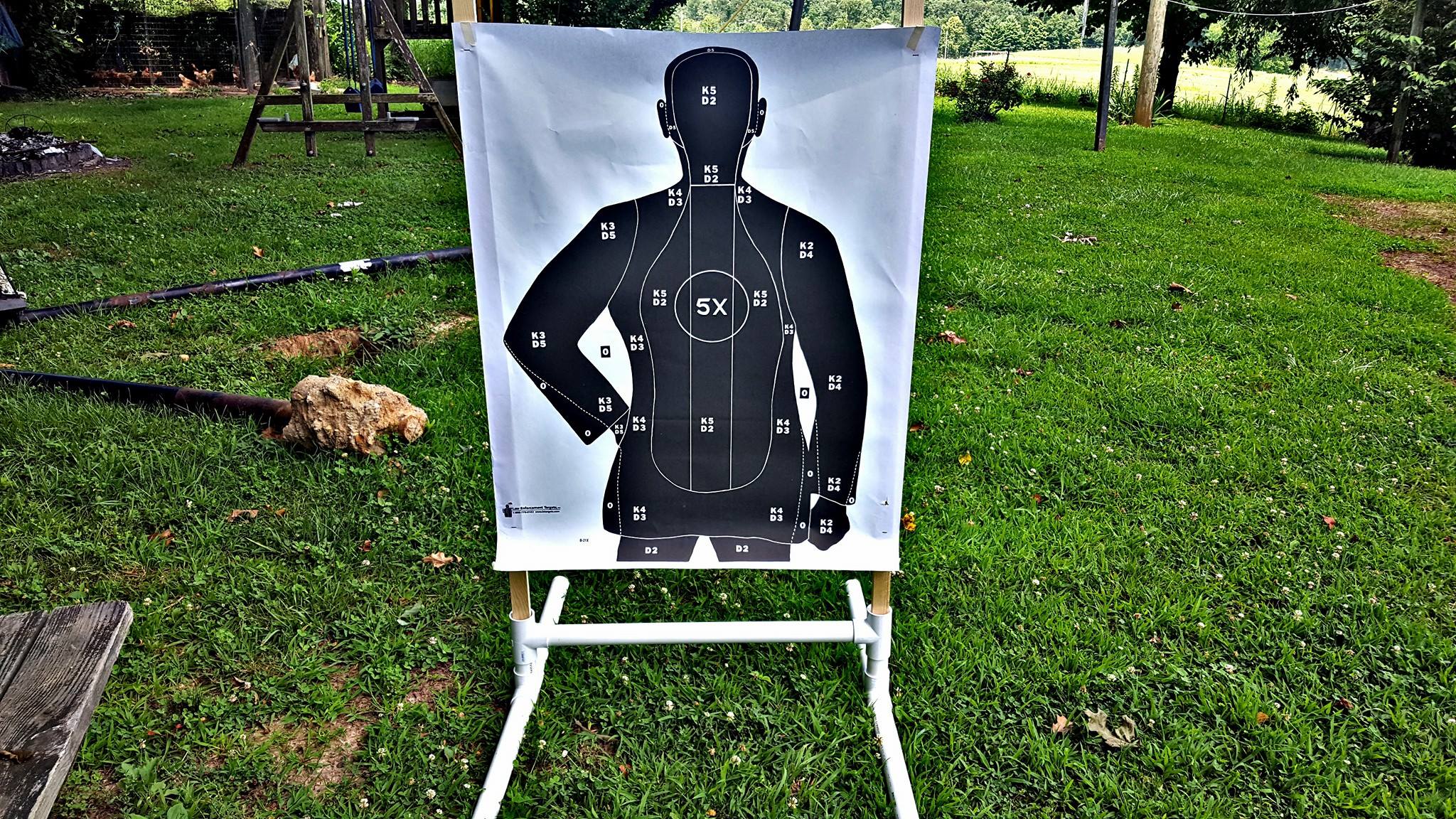 PVC target stands are perfect for holding a B21 target which is used in concealed carry classes