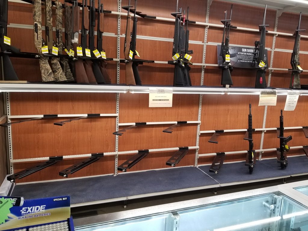 Panic buying guns has led to shortages at many gun stores.